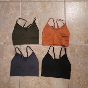 Lot Of 4 Victorias Secret Pink Sport Seamless Lightly Lined Bras Sz Xs/S